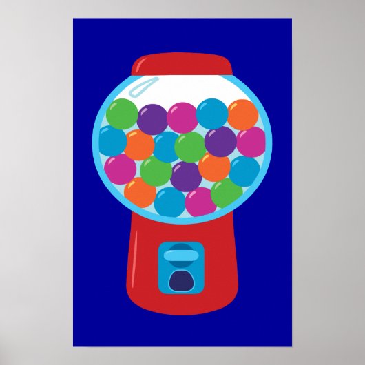 Snoep-gumbalmachine Poster (Voorkant)