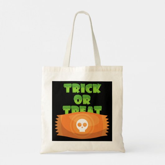 Snoep Halloween Trick or treat Canvas tas (Achterkant)
