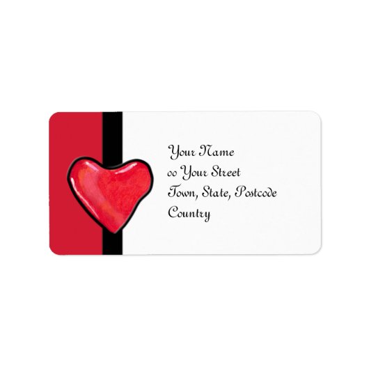 Snoep hart 1 Adres Etiket (Voorkant)