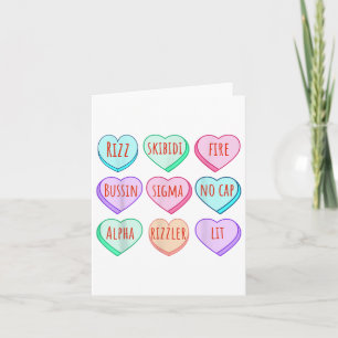 Snoep hart slang woorden Valentijnsdag voor school Kaart