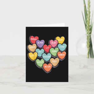Snoep hart slang woorden Valentijnsdag voor school Kaart