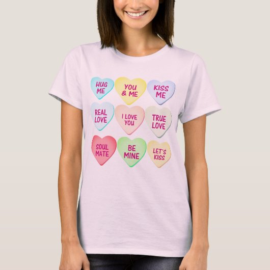 Snoep hart tshirt: perfecte Valentijn T-shirt (Voorkant)