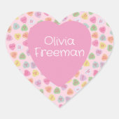 Snoep Harten Classroom Valentijn Harde Sticker (Voorkant)