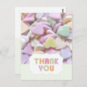 Snoep Harten Dank u briefkaart (Voorkant / Achterkant)