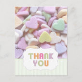 Snoep Harten Dank u briefkaart (Voorkant)