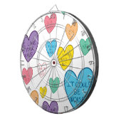 Snoep harten dartbord (Voorkant Rechts)