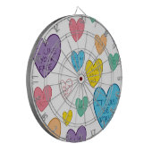 Snoep harten dartbord (Voorkant Links)