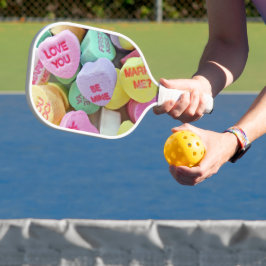 Snoep harten pickleball paddle