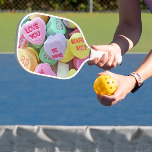 Snoep harten pickleball paddle (Insitu)