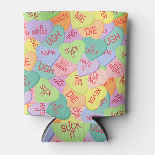 Snoep hartenpatroon - SFW Blikjeskoeler (Voorkant)