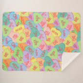 Snoep hartenpatroon - SFW Sherpa Deken (Voorkant (horizontaal))