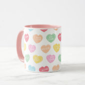 Snoep hartjes mok (Voorkant links)