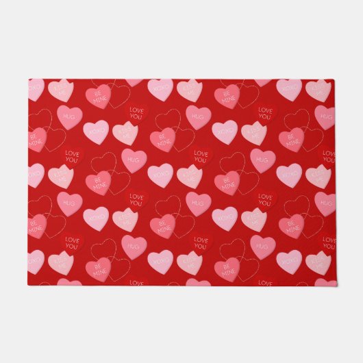 Snoep Heart Cascade Deurmat (Voorkant)