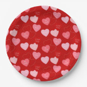 Snoep Heart Cascade Papieren Bordje (Voorkant)