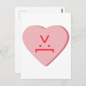 Snoep Heart - Devil Face Briefkaart (Voorkant / Achterkant)