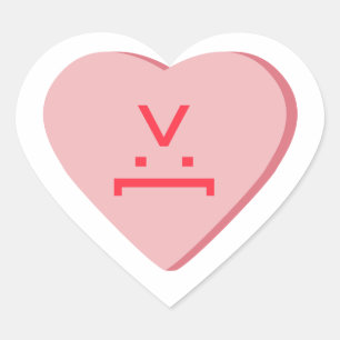 Snoep Heart - Devil Face Hart Sticker