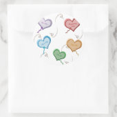 Snoep Hearts Valentijn Stickers (Tas)