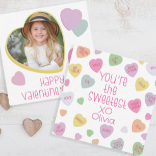 Snoep Hearts Valentijn's Day Kaart Classroom Foto Notitiekaartje