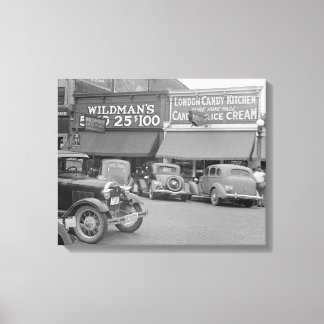 Snoep & Ijs Winkel, 1938 Canvas Afdruk