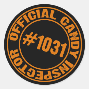 Snoep inspecteur ronde sticker