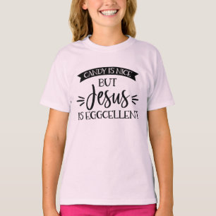 Snoep is mooi, maar Jezus is een eeuwige Pasen T-shirt