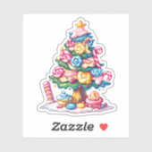 Snoep kerstboom sticker (Vel)