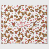 Snoep kerstontbijt cadeaupapier (Vlak)