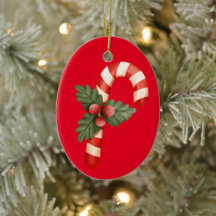 Snoep kerstrode ornament
