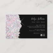 snoep kleuren glitter textuur visitekaartje (Achterkant)