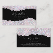 snoep kleuren glitter visitekaartje (Voorkant / Achterkant)