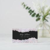 snoep kleuren glitter visitekaartje (Staand voorkant)