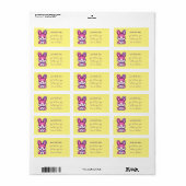 Snoep konijntje bewerkbaar etiket (Full Sheet)