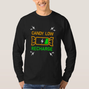Snoep Lage oplaadbare Halloween Trick or treat Gra T-shirt