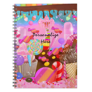 Snoep Land Fantasy Cupcakes & Sweet Snoep Theme Notitieboek