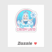 Snoep Land Queen of Snoep Land Portret Sticker (Vel)