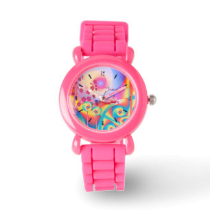 Snoep land, schattig aangepast naamhorloge horloge