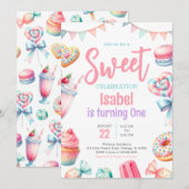 Snoep Land Sweet Birthday Kaart (Voorkant / Achterkant)