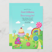 Snoep Land Verjaardag Kaart (Voorkant / Achterkant)