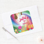 snoep land verjaardagsfeestjes stickers (Envelop)