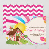 Snoep land Zachte Winkel op zaterdag Uitnodigingen (Voorkant / Achterkant)