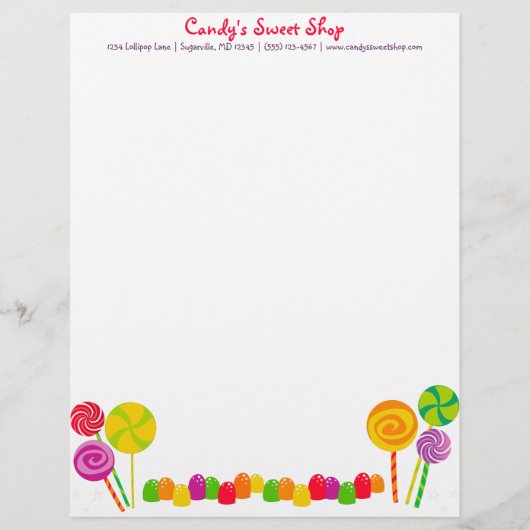Snoep Letterhead Briefhoofd Ontwerp (Voorkant)