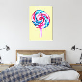 Snoep lolly waterverf zoete kunst canvas afdruk (Insitu (Slaapkamer))