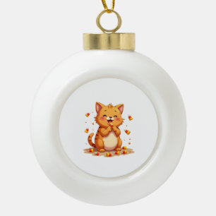 Snoep Mais Kat Aanslag Keramische Bal Ornament