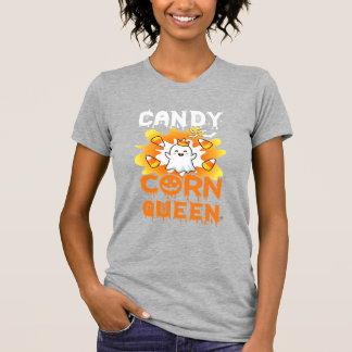 Snoep Mais Koningin Halloween Geest Vleermuizen Sp T-shirt