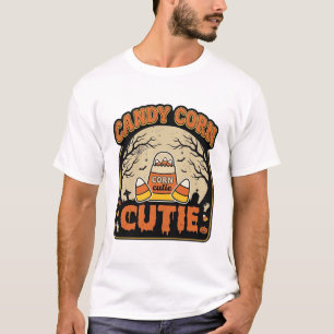Snoep Mais Moppie Vintage Halloween Vector Ontwerp T-shirt
