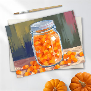 Snoep Mais Pot Gelukkig Halloween Feestdagenkaart