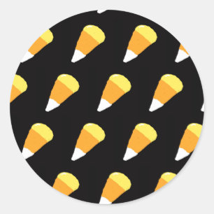 Snoep Maïs Ronde Stickers (Geel, Sinaasappel & Wit