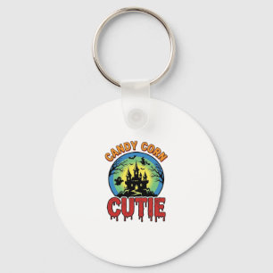 Snoep Mais Schatje Vintage Halloween Kasteel Desig Sleutelhanger
