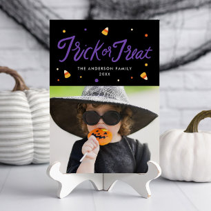 Snoep Mais Trick or Treat Halloween Fotokaart