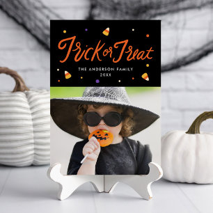 Snoep Mais Trick or Treat Halloween Fotokaart